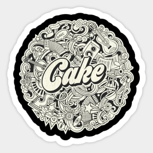 Vintage Circle - Cake Sticker